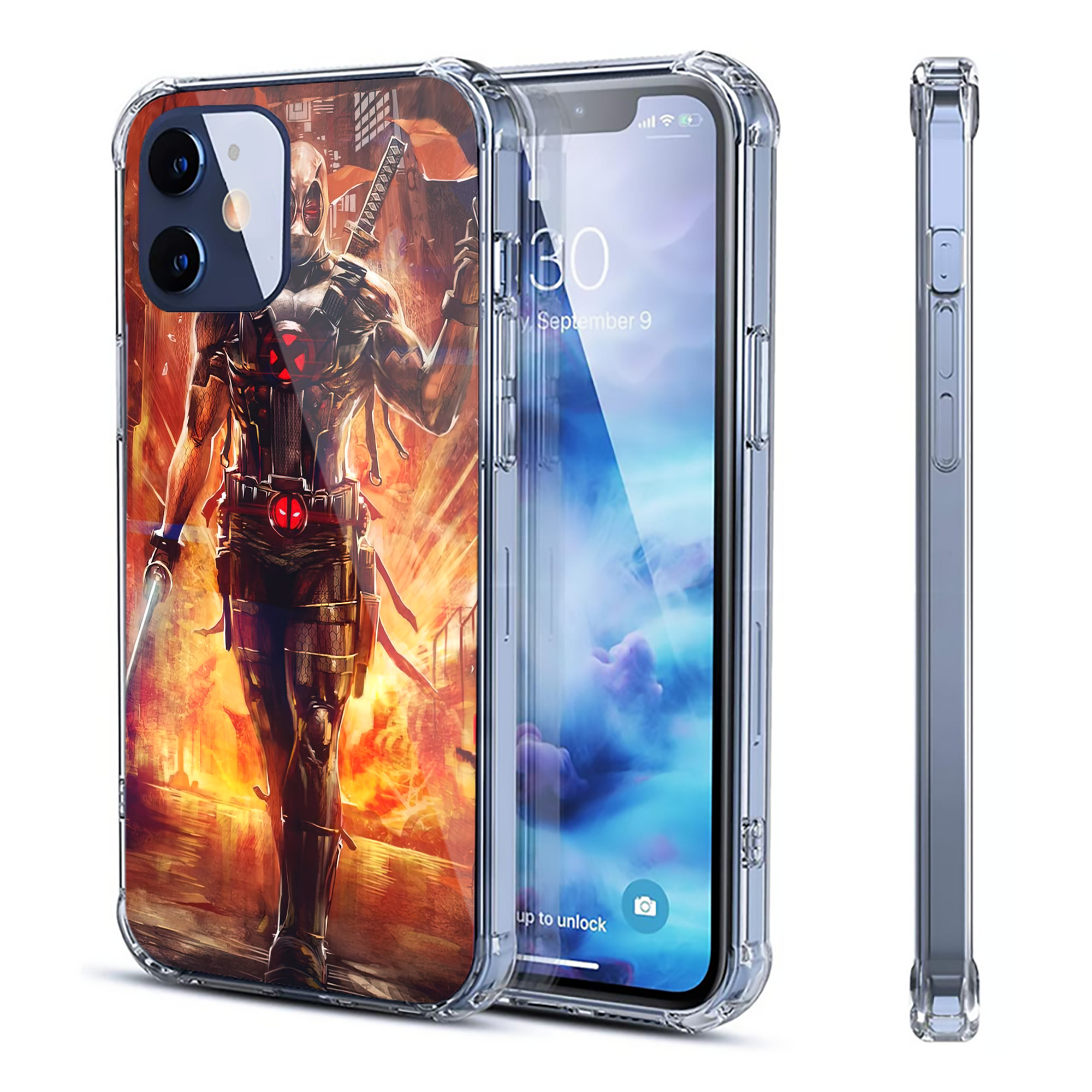 （画像用） Deadpool デッドプール 【iPhone 12シリーズ対応】透明スマホケース（クリアソフトケース）